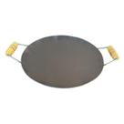 Disco De Arado Chapa Picanheiro Paella Wok Cabo Madeira Aço Carbono