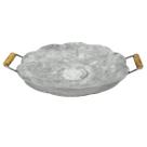 Disco De Arado Legítimo Grosso Com Alças De Madeira 60cm
