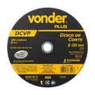 Disco de corte 180 mm x 1,6 mm x 22,23 mm dcv vonder plus