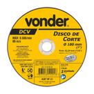 Disco de corte 180 mm x 1,6 mm x 22,23 mm dcv vonder