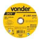 Disco de corte 180 mm x 3,2 mm x 22,23 mm dcv vonder