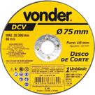 Disco de Corte 75 mm x 1,4 mm x 10 mm Dcv, Vonder OstenVonder
