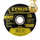 Disco De Corte Aço Inox 115mm Lynus DCL115 Cor Amarelo