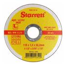 Disco de corte de 4.1/2" x 3/64" x 7/8" para aço inox - starrett dac115-14 Disco de corte de 4.1/2" x 3/64" x 7/8" para aço inox - starrett dac115-14