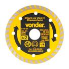 Disco de corte diamantado 110mm v2 furo 20mm vonder Disco de corte diamantado 110mm v2 furo 20mm vonder