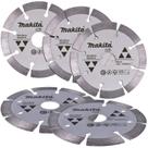 Disco de Corte Diamantado 4.1/8 POL 105 MM para Granito D-44351 Kit com 5 Peças MAKITA