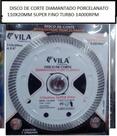 Disco de corte diamantado porcelanato super fino turbo 110x20mm - vila