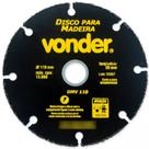 Disco De Corte Madeira Rebolo Vonder Preto P/Serra Marmore 110x20mm- dmv110