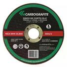 Disco de corte para Aço e Aço Inox 4 1/2" 115 x 1 x x22,23mm CG-C - Carbografite