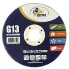 Disco De Corte Para Aço Inox Guepar 115 X 1 X 22Mm 10 Unid