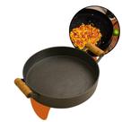 Disco de Ferro 40cm sem Tampa com Borda Bifeteira para Fogareiro Fritar Cozinhar Porções em Geral Picanha Bife Carne Chu