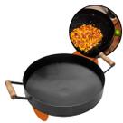 Disco de Ferro Aço 50cm com Borda Bifeteira para Fogareiro Fritar Cozinhar Porções em Geral Picanha Bife Carne Churrasco
