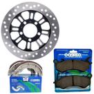 Disco de Freio Dianteiro Cg 150 Titan Combi Brake 2015 A 2017 E Pastilhas e Lonas Cobreq