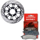 Disco de Freio Dianteiro Cg 160 Titan Combi Brake Pastilhas Diafrag