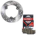 Disco de Freio Traseiro Fz15 2023-2024 / Fz25 250 Abs 2018-2024 + Pastilhas Diafrag Dura Tech (Semimetálica)