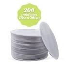 Disco de Isopor 20cm com 200 Unidades Redondo Descartável Branco Resistência e Leveza Ideal para Festa Confeitaria Bolo Sobremesa Buffet Restaurante