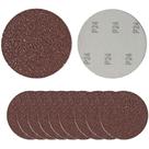 Disco de Lixa Base tiras autocolantes Pluma 4,5-115 mm Grão 24 kit 10pçs - BESTFER