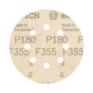 Disco de Lixa Com tiras autocolantes 125mm - GR. 180 Com 5 Peças (2608605118) - Bosch