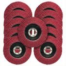 Disco De Lixa Flap 4.1/2 Grão 40 Para Lixadeira esmerilhadeira Kit Com 10 Desbaste Profissional