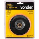 Disco de PVC Para Lixadeira Esmerilhadeira 4.1/2" com tiras autocolantes Fixa Fácil - Vonder