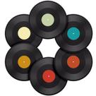 Disco de vinil decorativo Facmogu de 12 polegadas, pacote com 6 adesivos Disco de vinil decorativo Facmogu de 12 polegadas, pacote com 6 adesivos