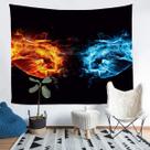 Disco de vinil Fire and Ice Music para tapeçaria pendurado na parede 100x150cm