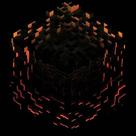 Disco de vinil Minecraft Volume Beta Vermelho Laranja Amarelo Splatter