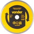 Disco diamantado 200mm contínuo furo 25mm xld - Vonder Disco diamantado 200mm contínuo furo 25mm xld - Vonder