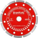 Disco Diamantado Braskoki 180Mm Segmentado Vermelho Seco Agua