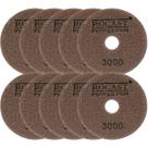 Disco Diamantado P/ Polir 4'' GR. 3000 C/ 10 Unidades (545,0007) - Rocast
