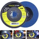 Disco Flap 115 mm G60 Fibra Cônico Azul Aço e Inox Tradestar