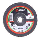Disco Flap Aeme Prime Fibra Angular Óxido De Alumínio 7" (180mm) 10 Unidades