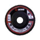 Disco Flap Aeme Standard Nylon Preto Reto Zircônio 4.1/2" (115mm)