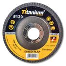 Disco Flap Titanium Zircônio Azul 4.1/2 Pol Grão 120 C/ 10Pc