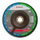 Disco Flap Zircônia 115mm G80 Costado Côncavo de Fibra Embalagem com 5 Unidades Wurth 0579581003 Kit