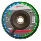 Disco Flap Zircônia 180mm G40 Costado Côncavo de Fibra Embalagem com 5 Unidades Wurth 0579581011 Kit