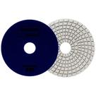 Disco Flexível Diamantado Norton Brilho D'Água 100mm 4 Passos G050 Azul - Embalagem com 10 Unidades