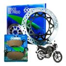Disco Freio + Pastilha Ybr 125 Factor 2009/15 Cobreq