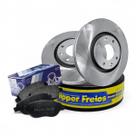 Disco Freio Ventilado + Pastilha Citroën Peugeot Dianteiro