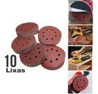 Disco lixa 125mm (05" ) gr 120 8furos p/lix excentrica 2876 kit com 10 unid.