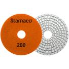 Disco Lixa Diamantada Úmida Porcelanato Pedra Granito Mármore Acabamento Polimento Lixamento Brilho Dágua Flexível Polir Rebolo Grão Stamaco