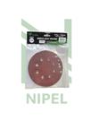 DISCO LIXA GRAO 100 SECO 5” POL C/tiras autocolantes 8 FUROS 10 UND NP TOOLS