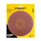 Disco lixa para lixadeira de parede grao 180 pacote com 5 disco stanley sta0180ws