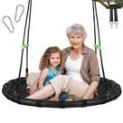 Disco preto Hanging Tree Swing ZBZBML de 40 cm com moldura e alças