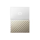 Disco rígido ultra portátil WD 2TB My Passport USB 3.0 modelo WDBTLG0020BGD-WESN branco - dourado