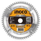 Disco Serra Vídea TCT 7¼"20 mm 60 Dentes INGCO