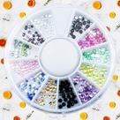 Disco Strass Pedrarias Coloridas Unhas Decoração NAILS ART