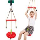 Disco Swing AGPTEK com barras de macaco, pulseira vermelha de 198 cm