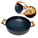 Disco Tacho Entrevero Lareira Churrasco Cozinhar 40cm Panela Redonda Médio Paella com Borda Alça
