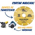 Disco Tungstênio De Corte Sem Dentes P/ Madeira 110mmx20mm